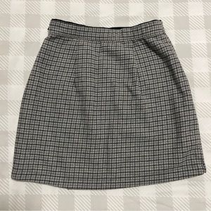 NWT Abercrombie & Fitch Wool Blend Plaid Faux Wrap Skirt XS